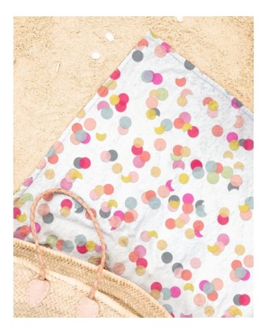 Serviette de plage en éponge-velours en multicolore 90x180
