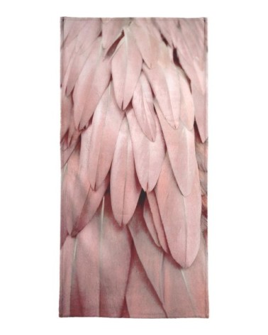 Serviette de plage en éponge-velours en rose 90x180