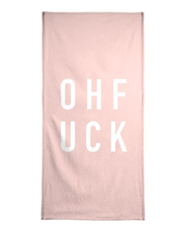 Serviette de plage en éponge-velours en blanc & noir 90x180