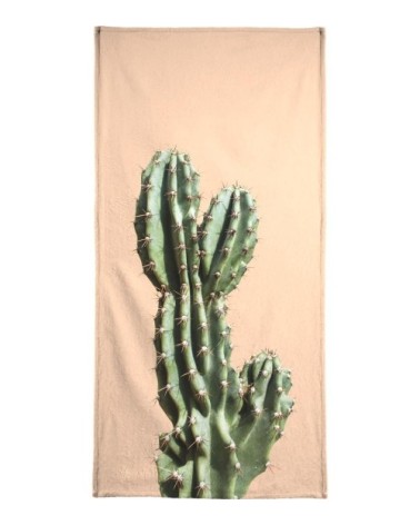 Serviette de plage en éponge-velours en vert &  90x180