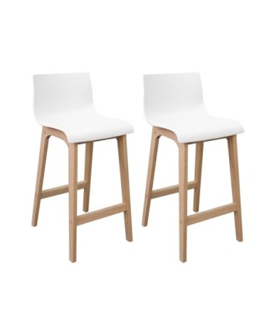 Lot de tabourets de bar en chêne 65cm