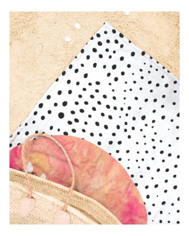 Serviette de plage en éponge-velours en multicolore 90x180