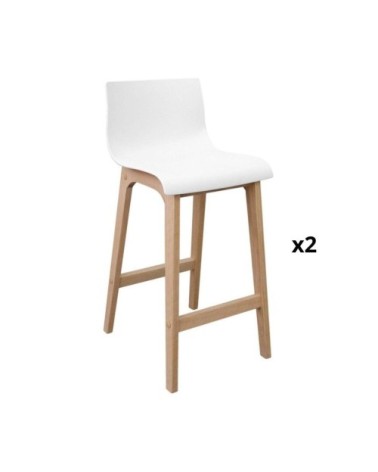 Lot de tabourets de bar en chêne 65cm