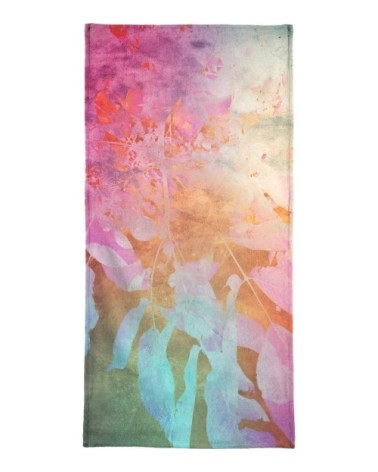 Serviette de plage en éponge-velours en rose 90x180