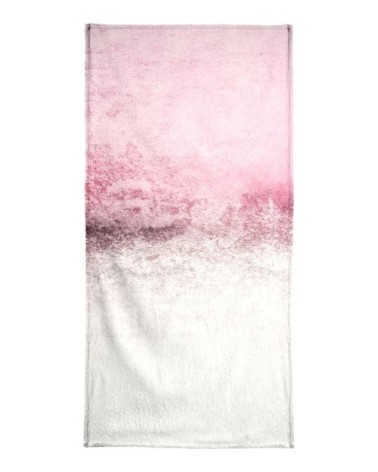 Serviette de plage en éponge-velours en gris & violet 90x180