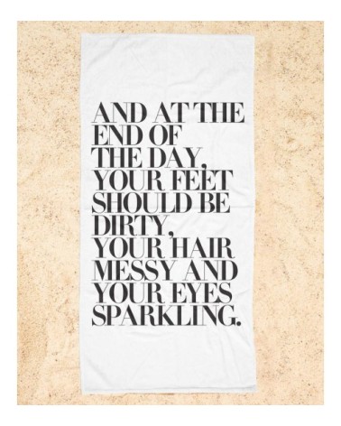 Serviette de plage en éponge-velours en multicolore 90x180