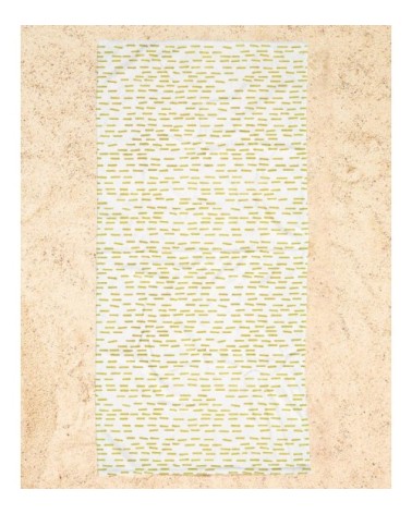 Serviette de plage en éponge-velours en jaune 90x180