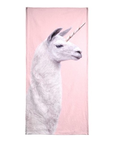 Serviette de plage en éponge-velours en rose 90x180