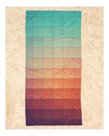 Serviette de plage en éponge-velours en turquoise &  90x180