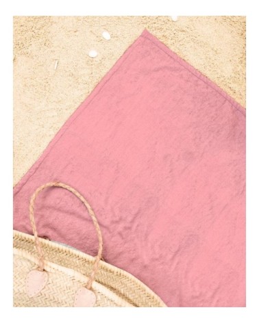 Serviette de plage en éponge-velours en multicolore & noir 90x180