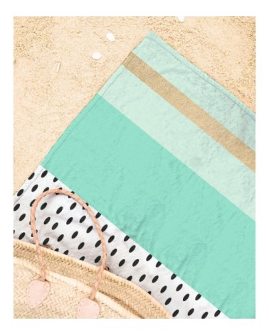 Serviette de plage en éponge-velours en multicolore 90x180