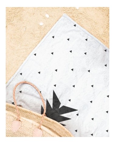 Serviette de plage en éponge-velours en multicolore 90x180