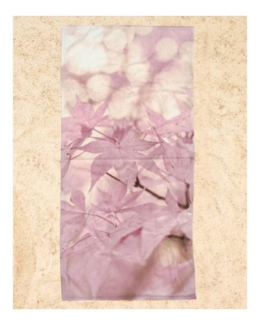 Serviette de plage en éponge-velours en rose 90x180