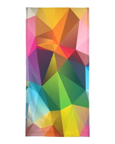 Serviette de plage en éponge-velours en multicolore 90x180