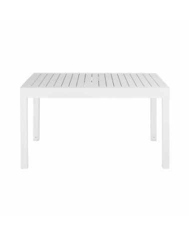 Table de jardin extensible en aluminium blanc 6/12 personnes