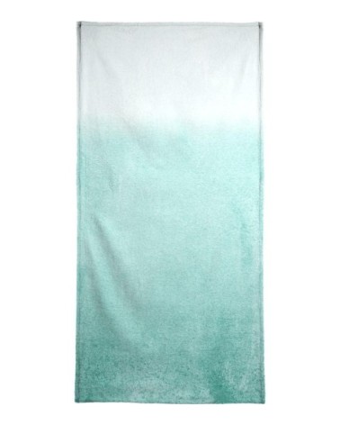 Serviette de plage en éponge-velours en turquoise & vert 90x180