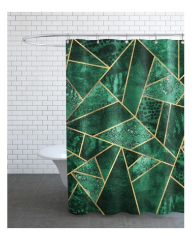 Rideau de douche en polyester en vert 150x200