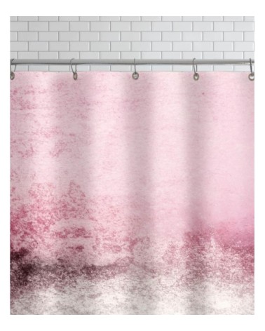 Rideau de douche en polyester en gris & violet 150x200