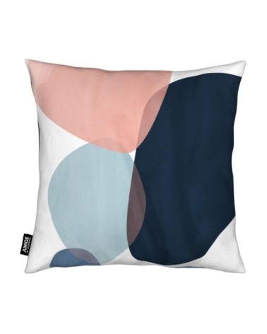 Coussin en microfibre en bleu & gris 30x30