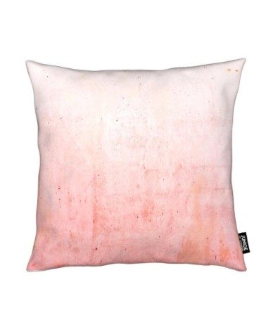 Coussin en microfibre en blanc & rose 50x50