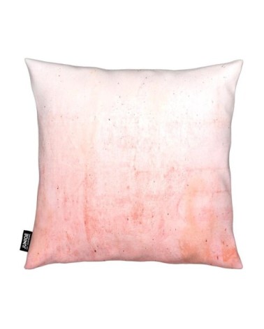 Coussin en microfibre en blanc & rose 50x50