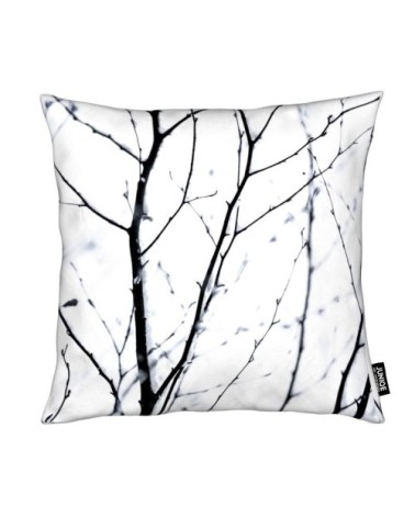 Coussin en microfibre en blanc & noir 40x40