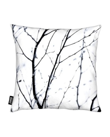 Coussin en microfibre en blanc & noir 40x40