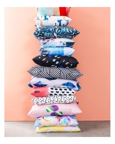 Coussin en microfibre en multicolore 50x50