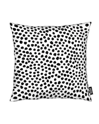 Coussin en microfibre en blanc & noir 30x30