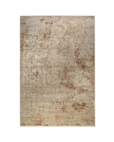 Tapis tissé baroque vintage avec relief beige brique 200x133