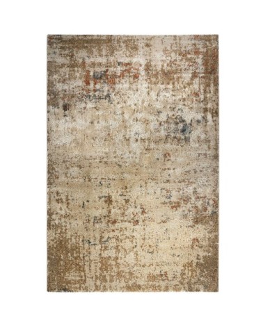 Tapis tissé baroque vintage avec relief beige brique bleu 170x120