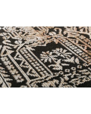 Tapis tissé baroque vintage avec relief marron beige 225x160