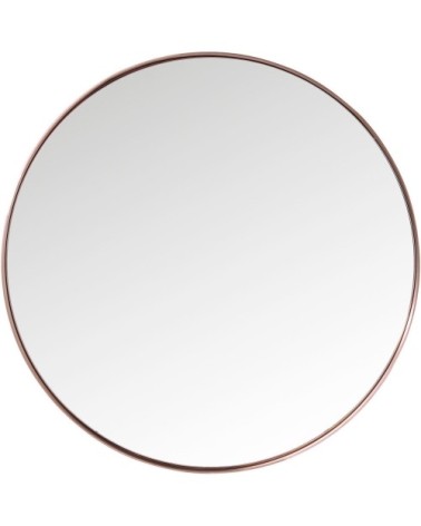 Miroir rond en métal cuivré D100