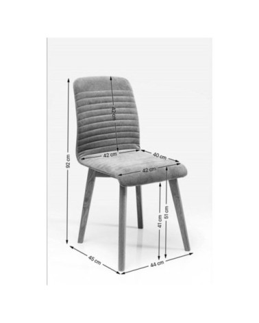 Chaise scandinave écru et chêne