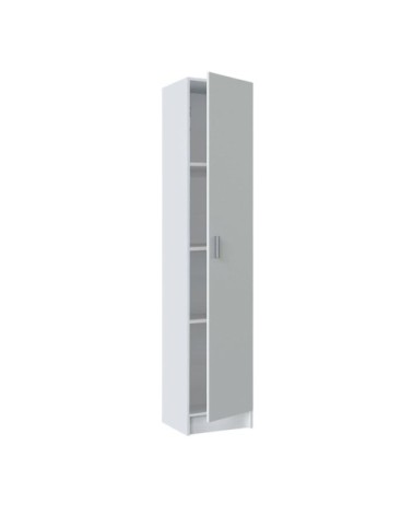 Armoire polyvalente 1 porte effet bois blanc 37x37 cm