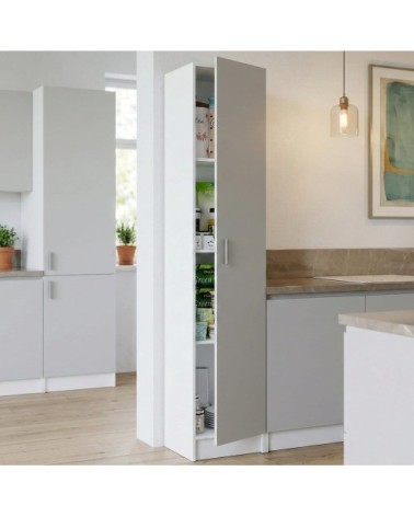 Armoire polyvalente 1 porte effet bois blanc 37x37 cm
