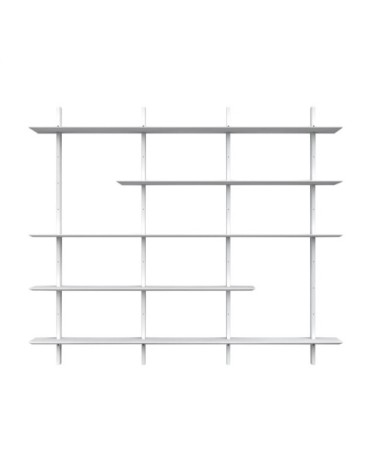Grande étagère moderne en bois 190x224 blanc