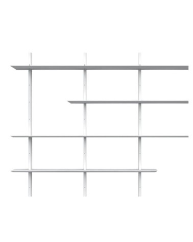 Grande étagère moderne en bois 190x224 blanc