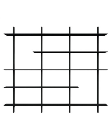 Grande étagère moderne en bois 190x224 noir