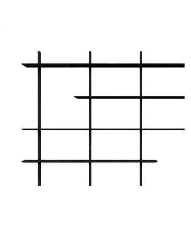 Grande étagère moderne en bois 190x224 noir