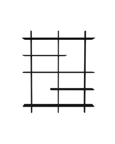 Grande étagère design murale 190x162cm noir