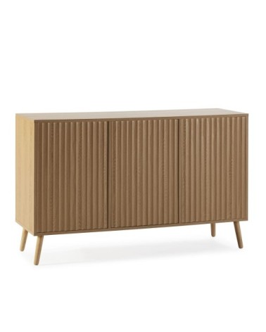 Buffet 3 portes effet chêne, largeur 120 cm