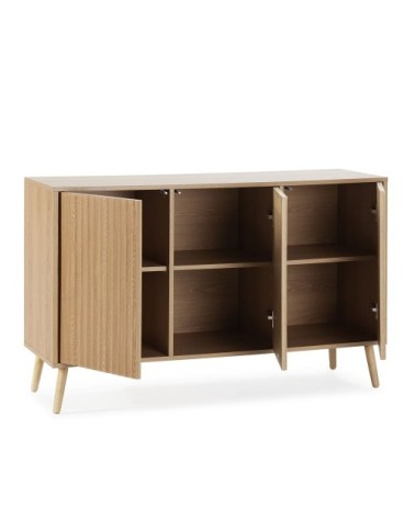 Buffet 3 portes effet chêne, largeur 120 cm