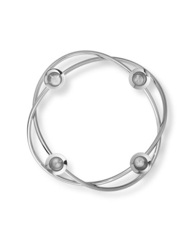 Chandelier en acier inoxydable brillant pour 4 bougies