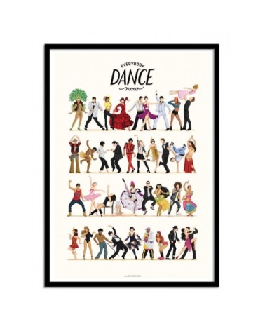 Affiche d'art avec Cadre bois noir - 50 x 70 cm