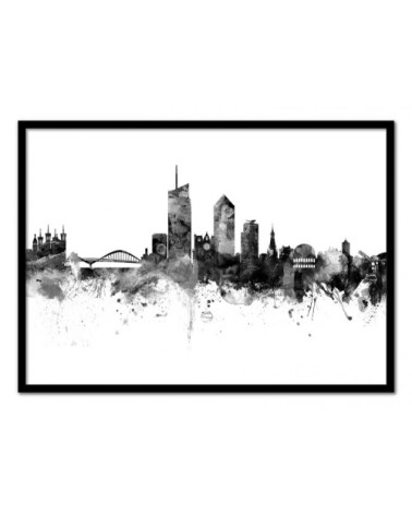 Affiche d'art avec Cadre bois noir - 50 x 70 cm