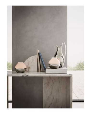 Lanterne lumineuse en verre et acier L