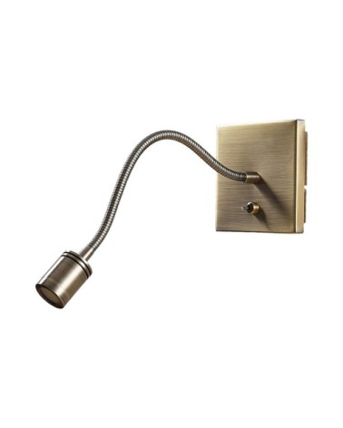 Applique murale led en métal bronze