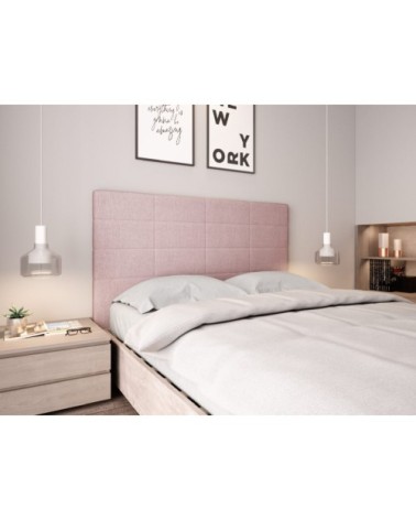 Tête de lit en tissu WILLY -  Rose, Largeur - 140 cm