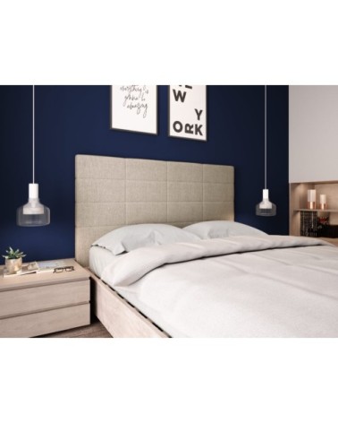 Tête de lit en tissu WILLY -  Beige, Largeur - 140 cm